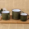 Green Nostalgic Enamel Cup Thickened Mug Durable Tea Jar  Gift