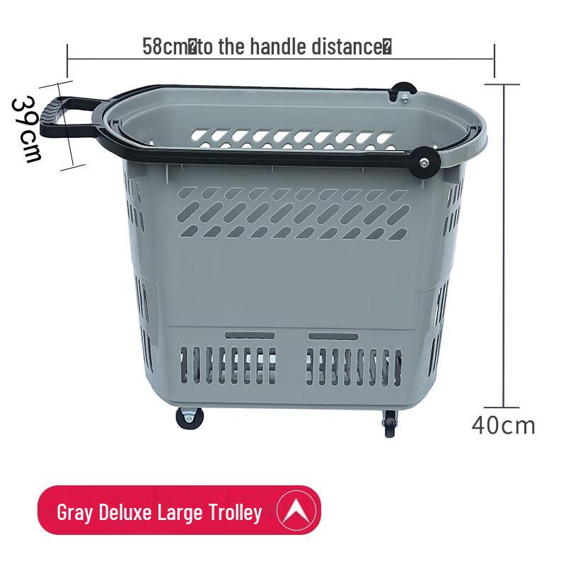 

Пластиковая корзина для покупок на колесах