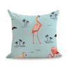 Pink Flamingo Linencushion Cover Cute Art Pillow Euro Cover Decorative Massager Decorative Pillows Home Decor Gift 45*45Cm