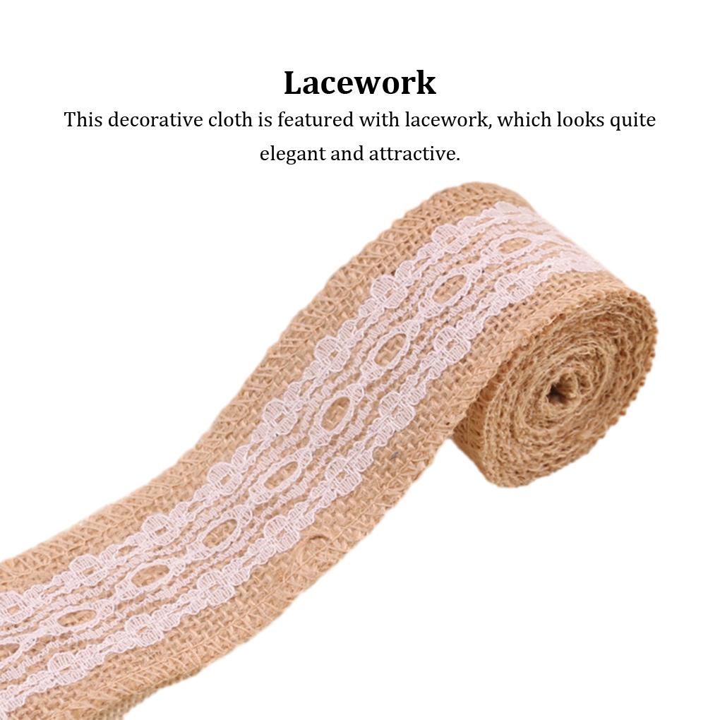 Decorative Prop 5 Meter Holiday Flax Marriage Accessories Fittings Party Handmade Lacework Cloth Pendent Decal Wedding Craft