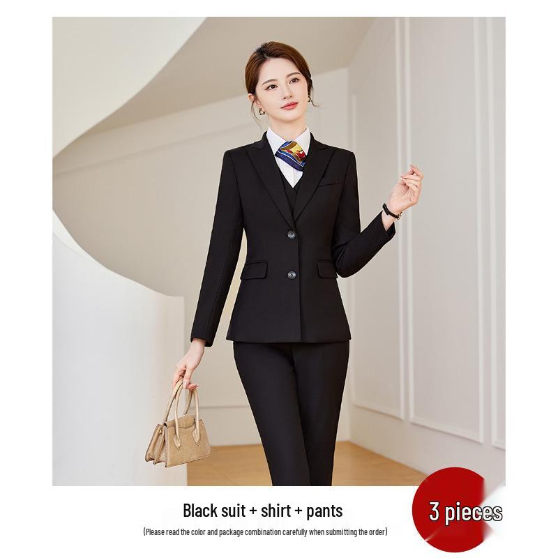 Dámský formální oblek slim fit pro rok 2024: Podzimní/Zimní Manažerské Pracovní Oblečení