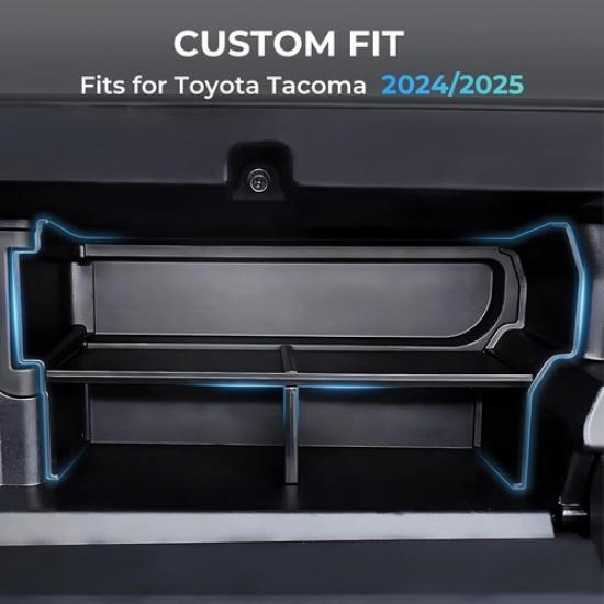 

ABS Black Glove Box ert Organizer Storage Divider For Toyota Tacoma 2024-2025
