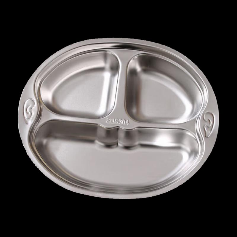 Kids  304 Stainless Steel Compartmented Cartoon Dinner Plate
