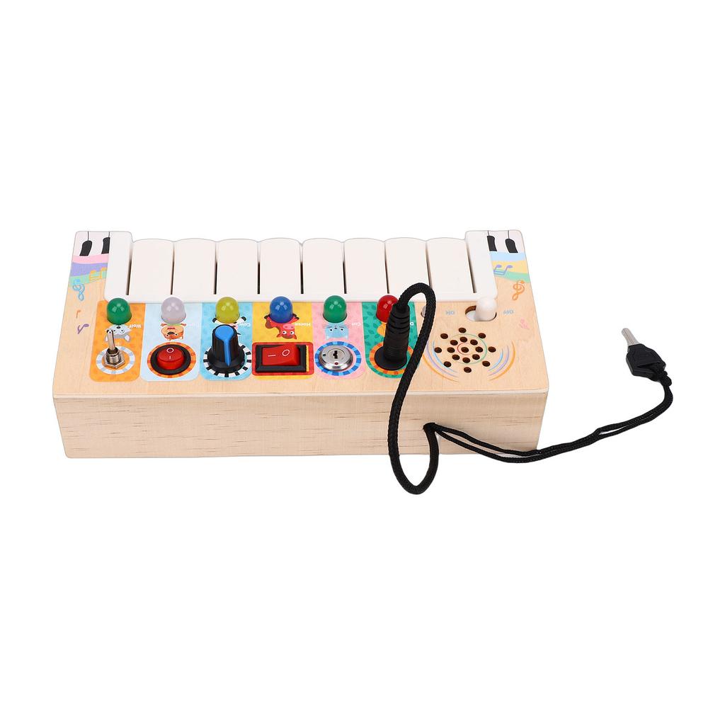 Wooden Cartoon Animal Calling Piano Toy Electronic Piano Switch Activity Board Educational Toy