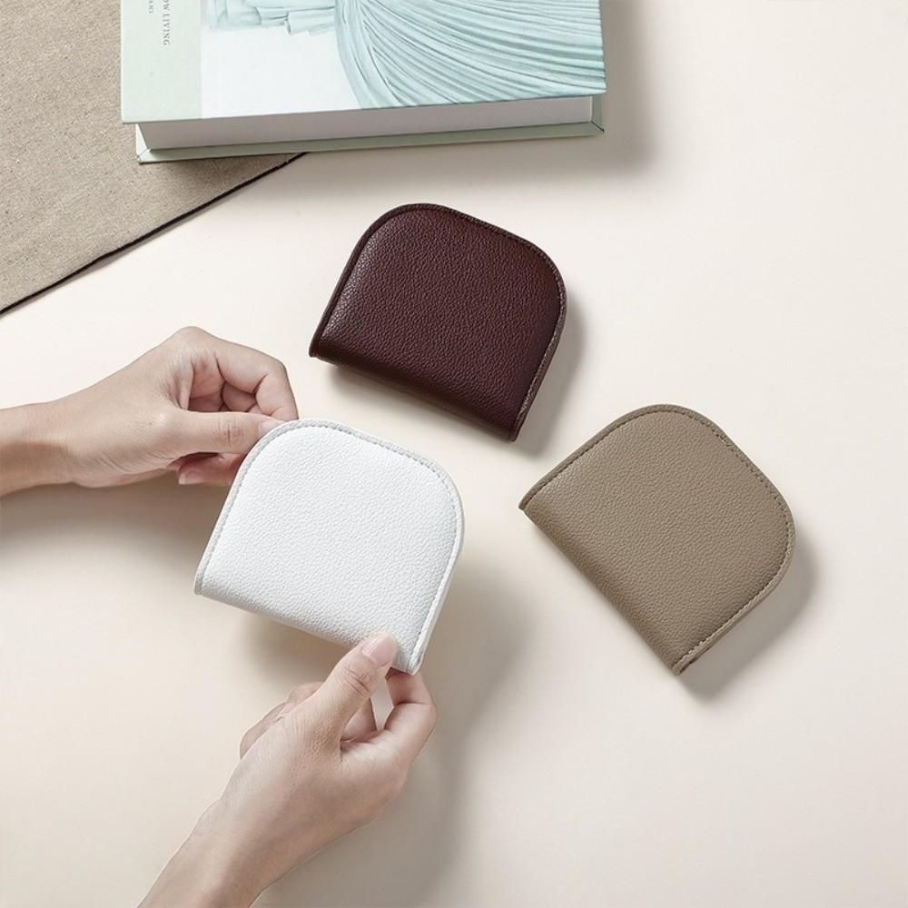 Korean Style Coin Purse Zipper PU Leather Card Holder Portable Short Wallet  Women