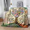 Friendship Poem Blanket Blanket Comfortable Great for Chair Seaside Livingroom Four Seasons Multipurpose Modern