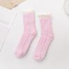 5/10 Pairs Women Double Layer Octagonal Flower Rabbit Wool Socks Autumn Winter Retro Coarse Knit Socks