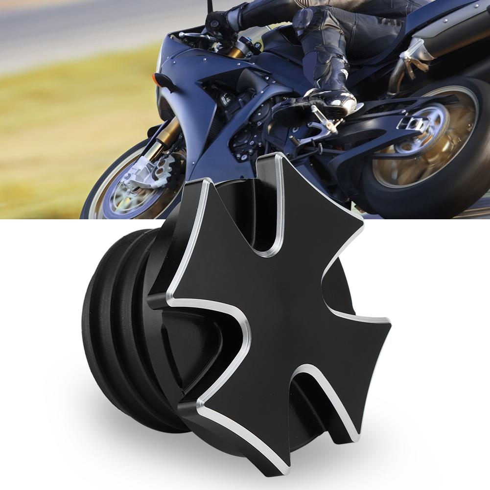 Motorcycle Crossed Fuel Oil Tank Cover CNC Billet Aluminum Cap Replacement