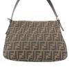 Used FENDI Shoulder Bag Mamma bucket 26325 canvas/leather Brown black Zucca