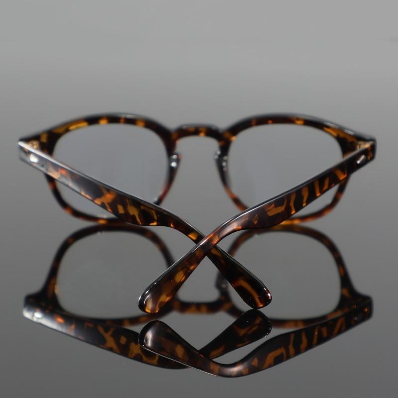 Fashion Round Small Frame Rivet Computer Glasses Classic Tortoiseshell Pattern Men Women Anti Blue Light Ultra Light Vintage Clear Lens Eyewear