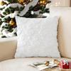 Plush Jacquard Christmas Pillow Cover Soft Home Decor Christmas Living Room Sofa Throw Cushion Cover Embroidered Pillowcase