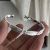 Xiaomi 100% Solid 925 Sterling Silver Retro Bracelet for Women Men Vintage Handmade Flower Shape Bracelet Birthday Gift