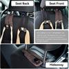 SLLAK Car Seat Back Storage Hook, 2-in-1 Car Seat Hooks for Headrest, 2 PCS Premium Leather Car Purse Hook, Suitable for Most Car Seats, Bags,