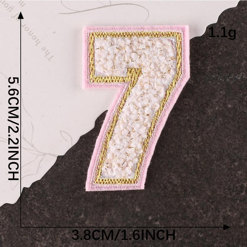 Computer Embroidery Gold Silk Towel Embroidery Cloth Label English Alphabet Hand Account Diy Patch Accessories Chenier Embroidery Cloth Sticker