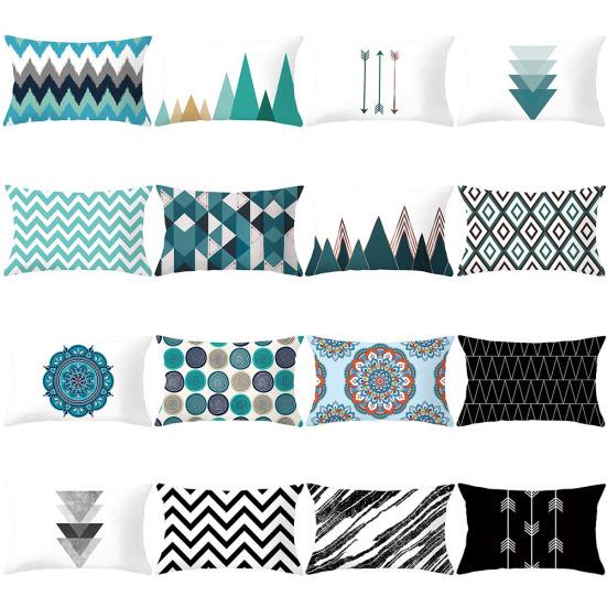 Geometric Circle Triangle Wave Pillow Case Cushion Cover Sofa Bed Car Cafe Decor