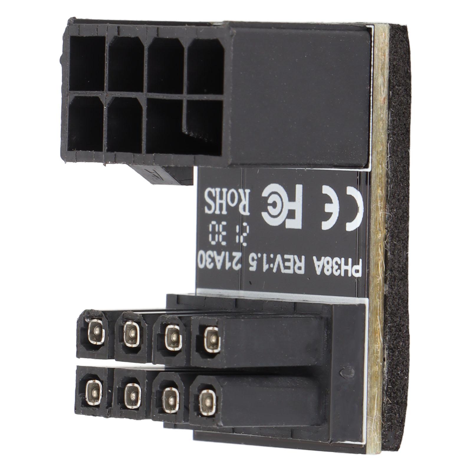 Адаптер питания 8Pin Хорошая электропроводность Поворотный разъем на 180 градусов для компьютерной видеокарты