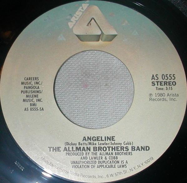 

7inch Record ALLMAN BROTHERS BAND - Angeline AS0555 Arista 1980 US Rock Used
