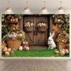 Easter Bunny and Spring Garden Party Background Banner Festival Party Indoor and Outdoor Decoration