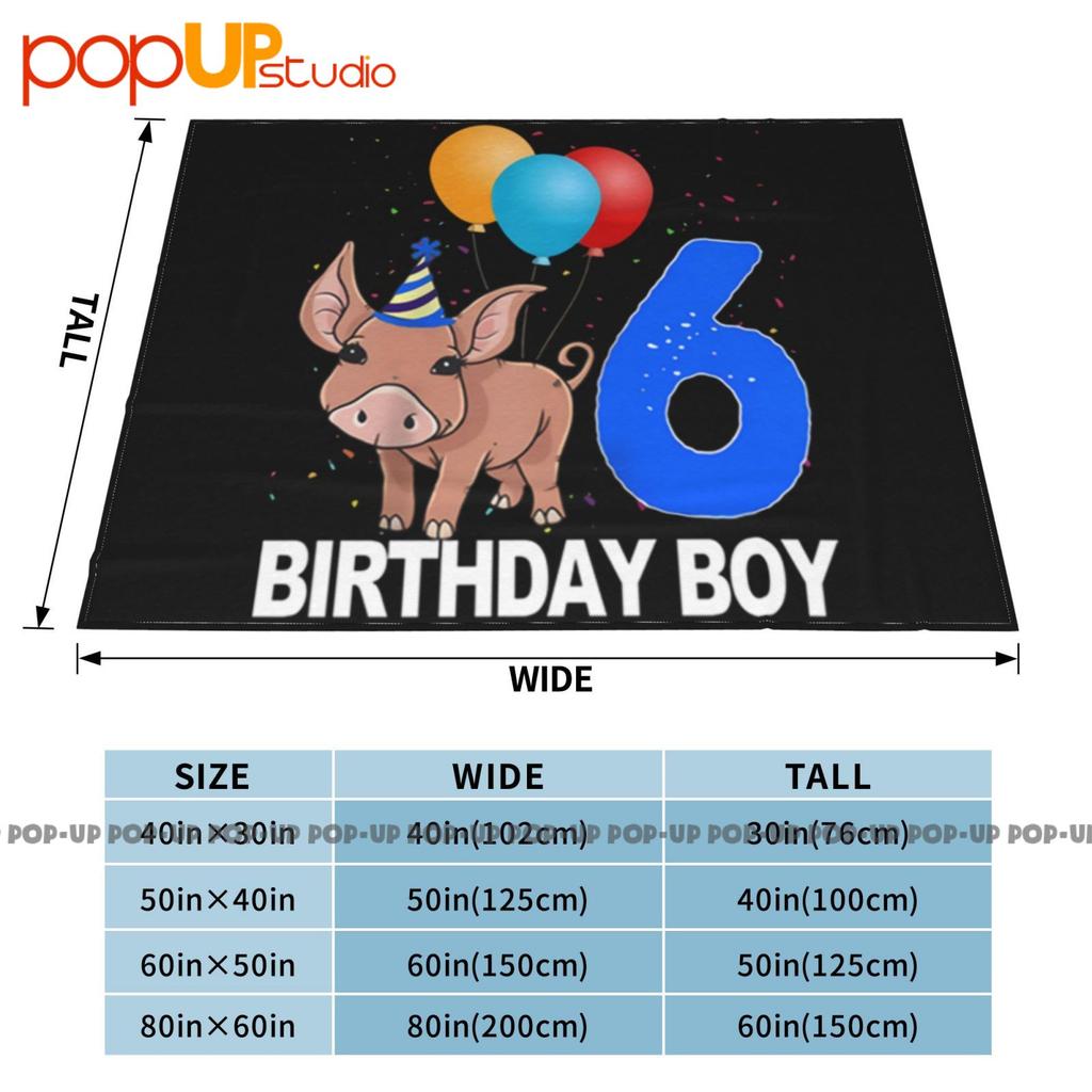 Birthday Boy 6 Pig Clothing Crazy Pig Love Ultra-Soft Blanket Quilt Winter Sofa Cover Bed Covers