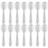 NUOLUX Disposable Plastic Mini Spoons, Individually Wrapped, Pack of 100, 8.5cm, Clear, Perfect for Pudding, Small Cakes, Ice Cream, and Desserts, Per