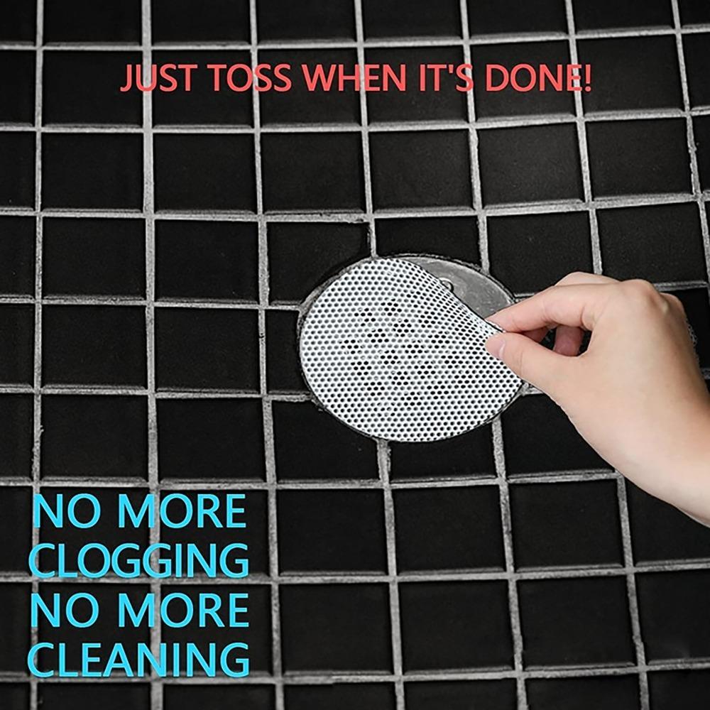 12pcs Waterproof Floor Drain Sticker Mesh Floor Drain Patch Drain Hair Catcher  Kitchen