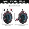 2PCS Halloween Specters Wall Sticker Waterproof PVC Decoration For Home Party Horror Theme Livings Room Decors Easy Install