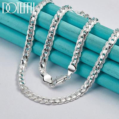 Side Chain Necklace Silver Charm Gift Fashion Jewelry
