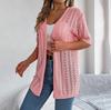 Pulover de damă, primăvară, vară, carouri, cardigan elegant cu decolteu în V Topuri tricotate largi