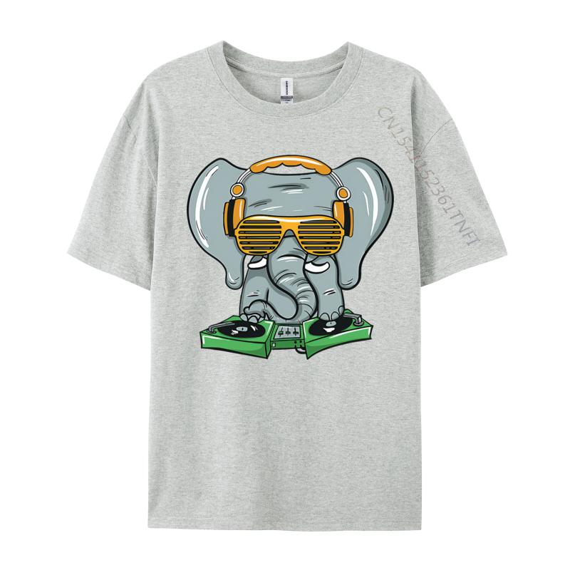 Men Tshirt Dj Elephant House Tshirts Vintage Tee Shirts Unisex ONeck Pure Cotton Tshirts Man Oversized Tops