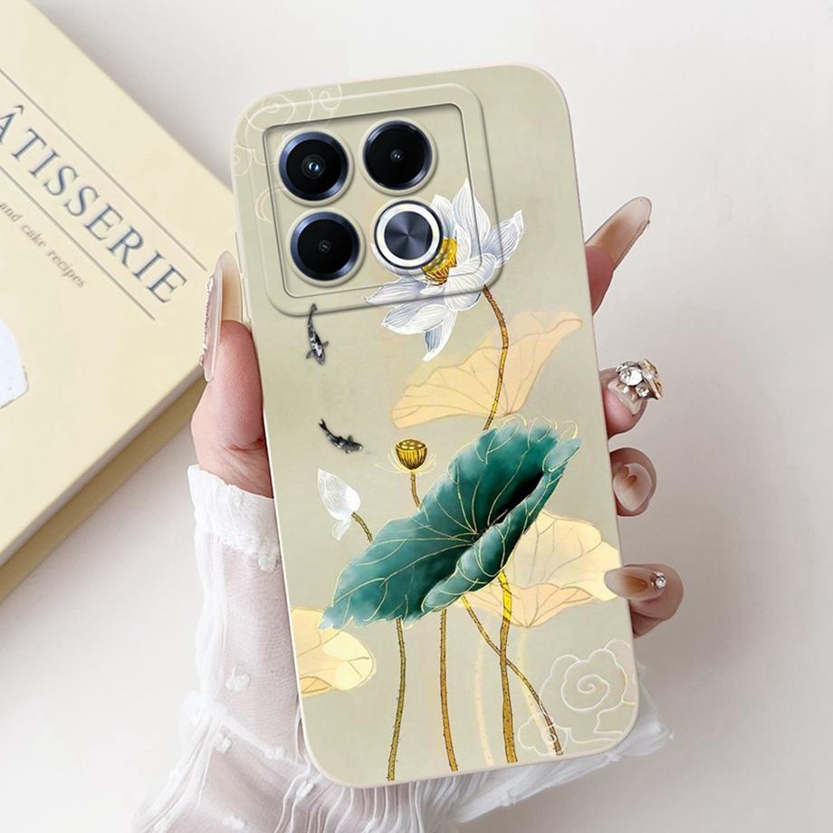 Für Infinix Note 40 5G X6852 Handyhülle Silikon Weiche Rückabdeckung Für Infinix Note40 X6851 Bumper Drachen Katze Blume Schmetterling Tasche