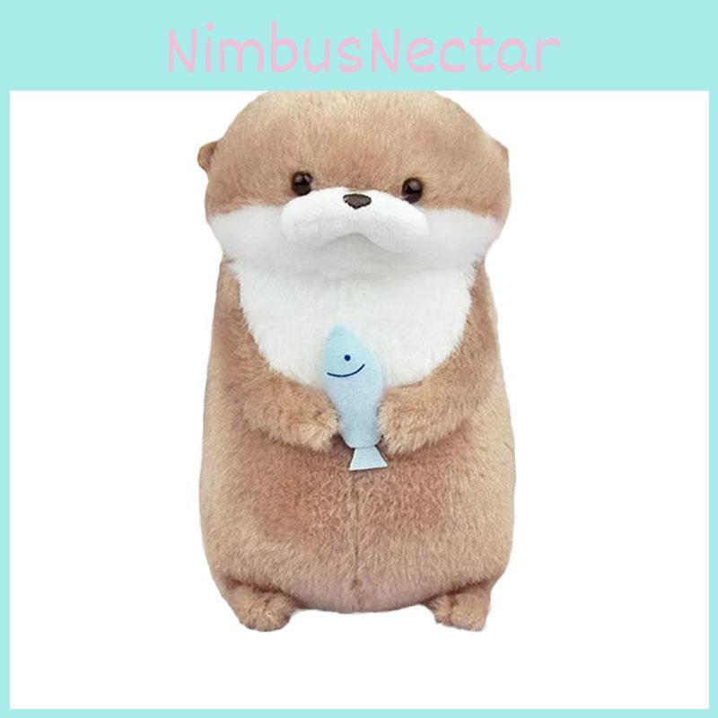 Cute Amuse Otter Plush Toy With Fish Adorable Gift For Girls Hanging Decoration