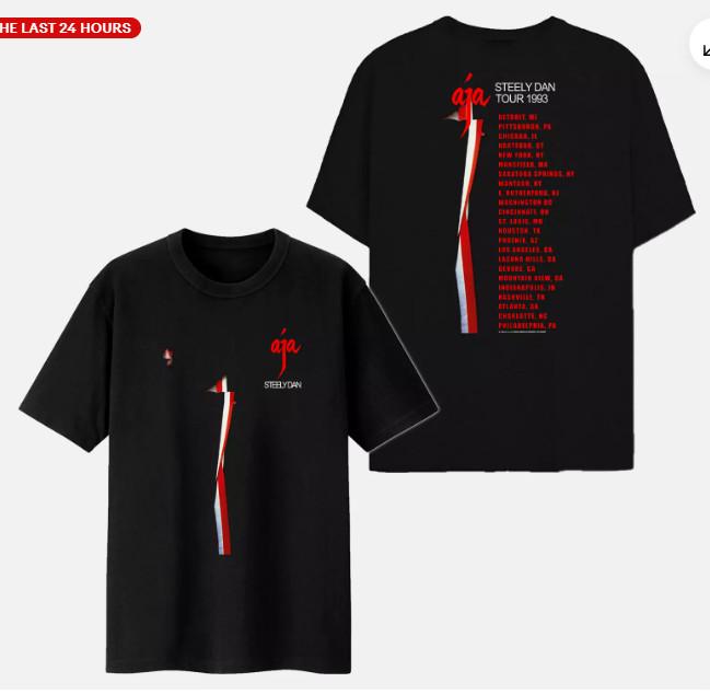 Steely Dan Aja Tour 1993 T-Shirt Vtg 90s Steely Dan Rock Band Tour M