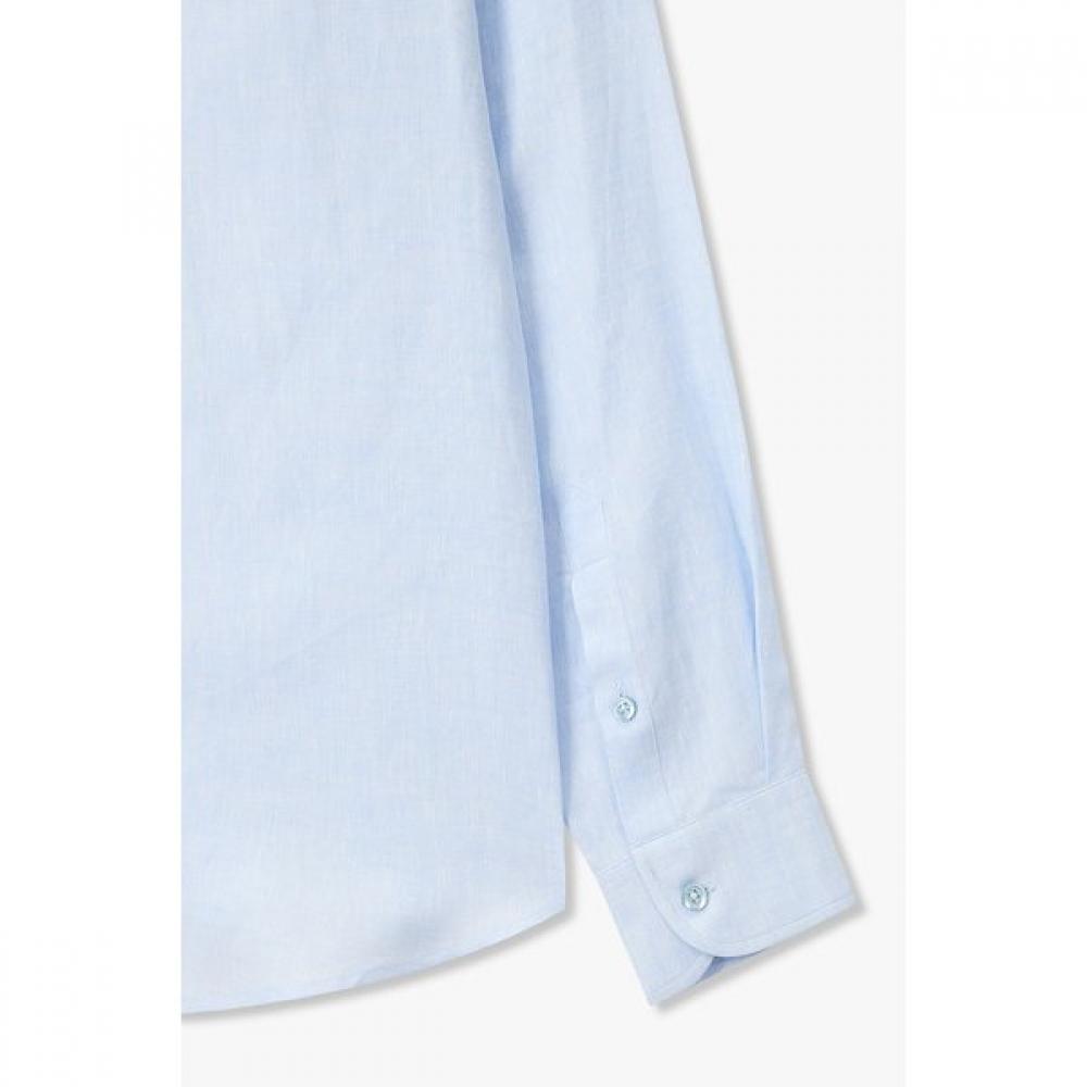 Emporio Armani Men Eagle Embroidery Logo Linen Shirt A516104009