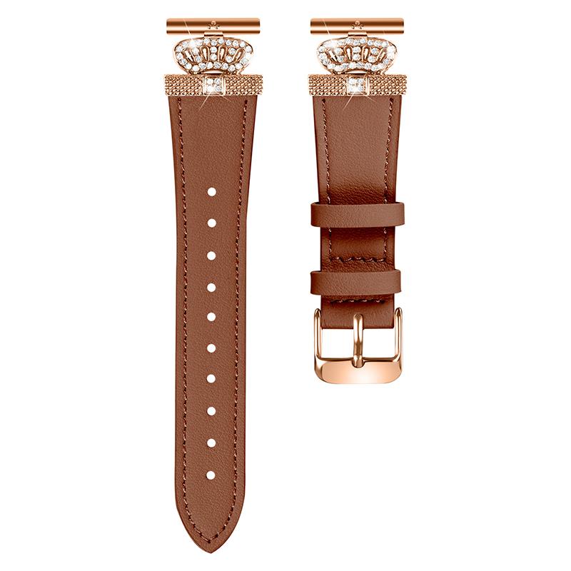

For Motorola Moto 360 42mm (2nd gen) Rose Gold Buckle Cowhide Band Adjustable Watch Strap Brown