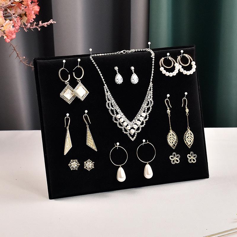 Ancient-Style Hairpin and Jewelry Display Stand with Flannel and Tassel Elements