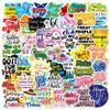 50 Animal Graffiti Text Stickers: Stylish DIY Notebook & Suitcase Collage Material