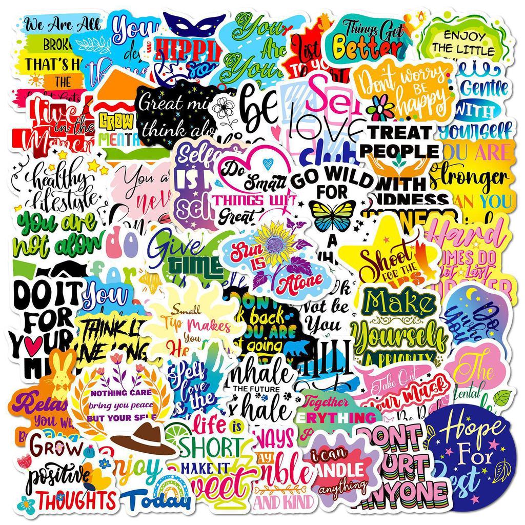50 Animal Graffiti Text Stickers: Stylish DIY Notebook & Suitcase Collage Material