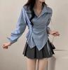 Spring Autumn Casual Striped Shirt Women Shirts Fashion Female Long Sleeve Slim Blouse Tops Office Lady Shirts