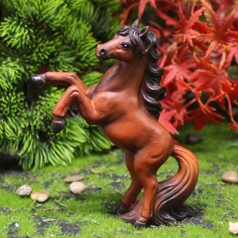 Simulated Resin Horse Model Decor Tabletop Figurine Micro Landscape Decoration