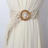 Seil Handgewebt DIY Strandkleid Taillenbänder Accessoires Ethnischer Stil Gürtel Geflochtener Gürtel Damen Taillenkette Runder Holzknopf