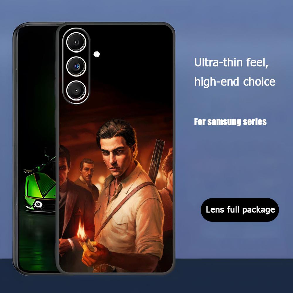 

Чехол для телефона Mafia the old country game для Samsung Galaxy S26 S25 S24 S23 S22 S21 Plus Ultra Note20 Мягкий черный Galaxy S25+