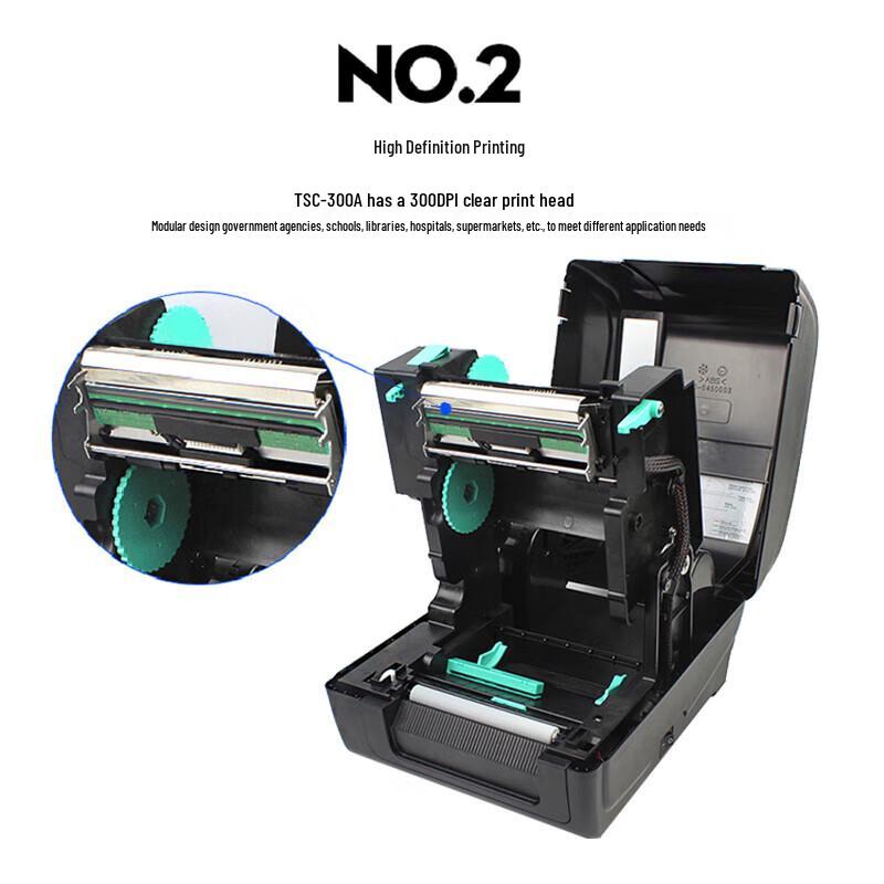 TSCT300A Thermal Transfer Barcode Label Printer CN Plug (adapter Included)