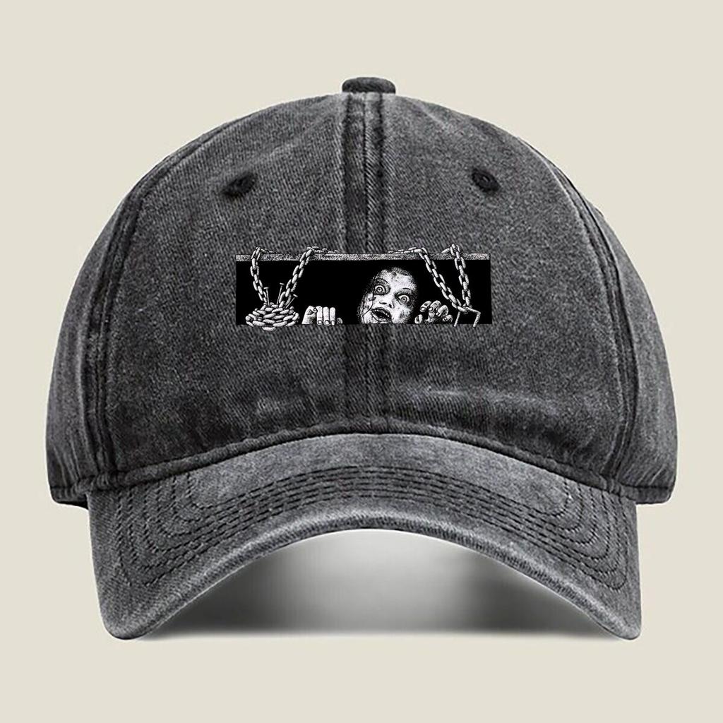 Chained Figure Art Fashion Washed Baseball Cap Hat Outdoor Activities