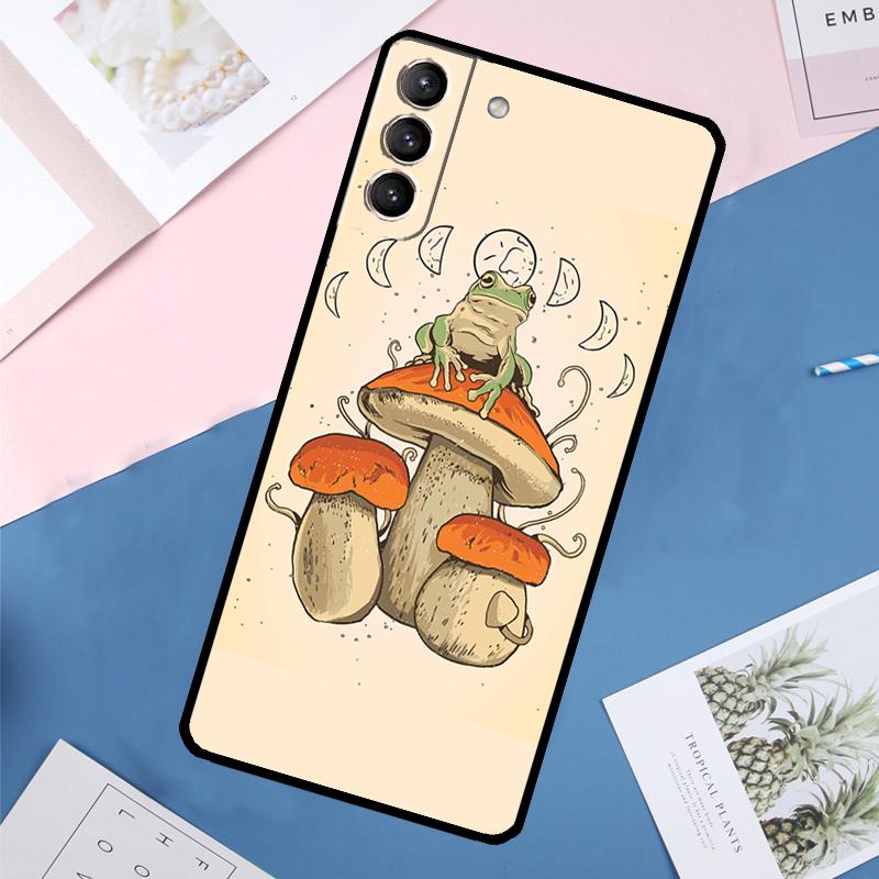Cottagecore Frog Aesthetic Case For Samsung Galaxy S25 Ultra S21 S22 S24 S23 Ultra S9 S10 Plus S21 FE S25 FE Back Cover