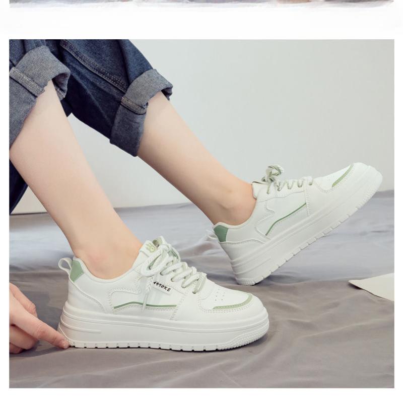 Mode Plattform Löparskor Dam Tennisskor Dam Promenad Chunky Sneakers Vita Casual Slip on Vulkaniserade Skor