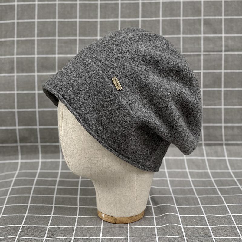 Japanese Variety Of Shape Stacking Hat Children'S Warm Wool Pullover Hat Australian Hair Pullover Hat Simple Knitted Hat