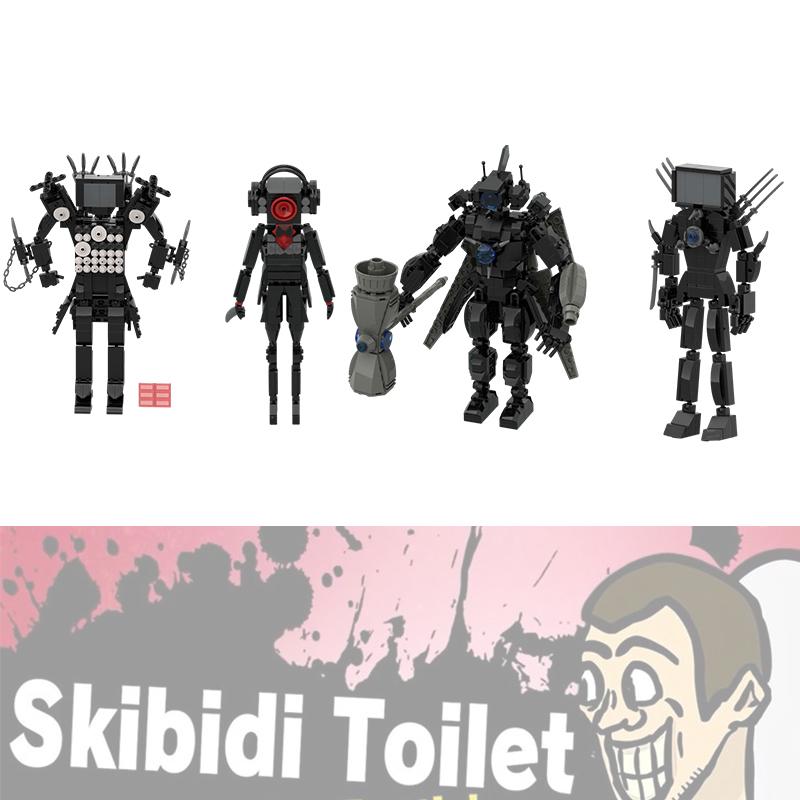 Toilet Skibidi Building Blocks Figure Plastic Toy Home Table Decoration Gift Boy