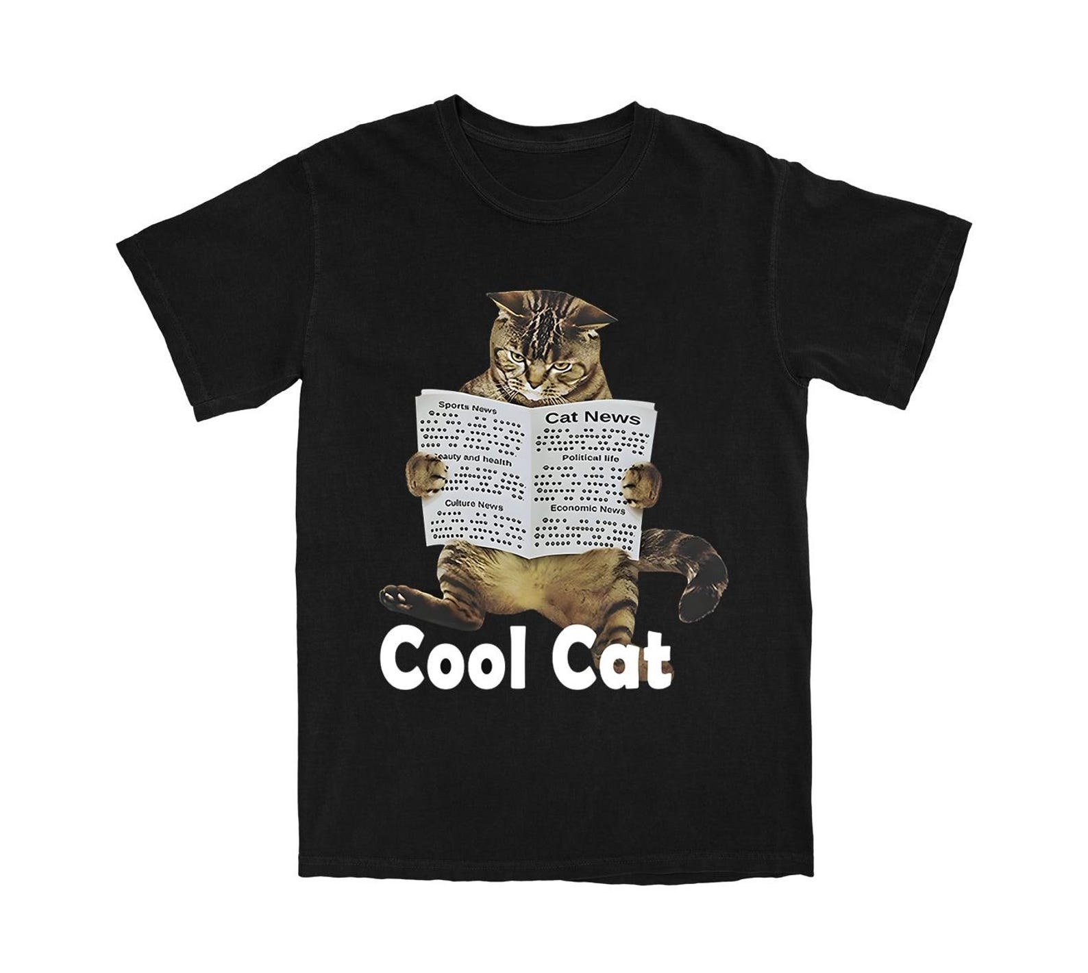 Cool cat Funny cat shirt •Cat meme shirt •Cat lover Gift •Silly Cats Shirt •Silly Kitten Tshirt •Cute Kitten Tee •Cat Mom Dad Gift M