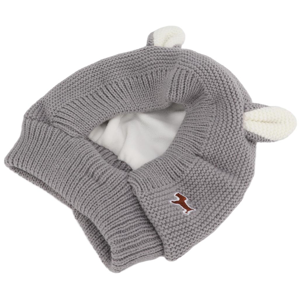 Knitted Rabbits Ear Pet Hat Noise   Warm Dog Grooming Earmuffs Hat for Large Dogs