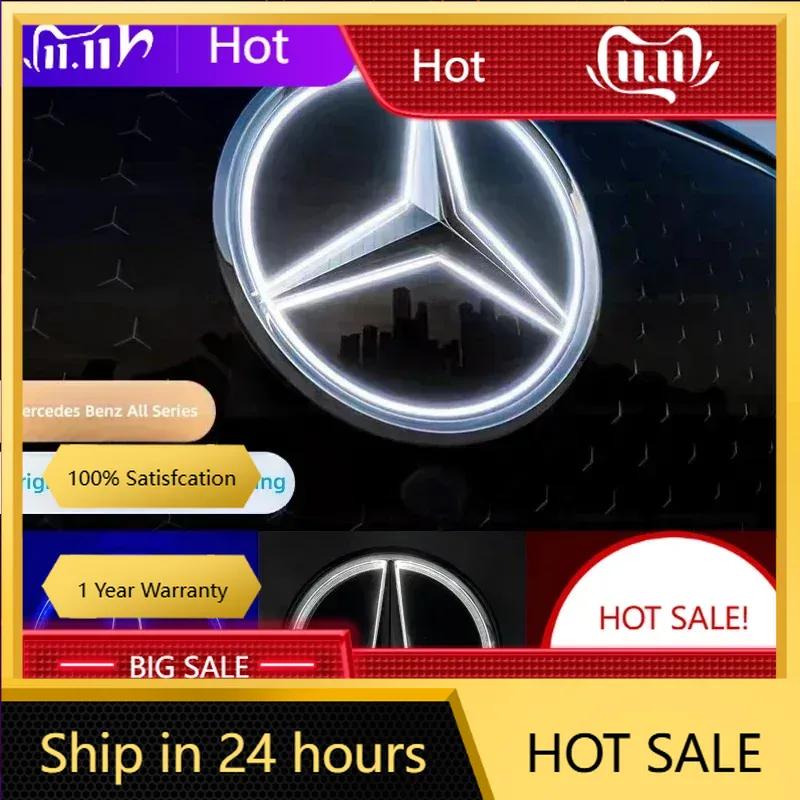 Nový 2025 Pro auto Mercedes Benz Přední mřížka Hvězda Znak LED Osvětlené Logo Bílé Modré Červené Světlo pro Mercedes Benz W204 GLK200